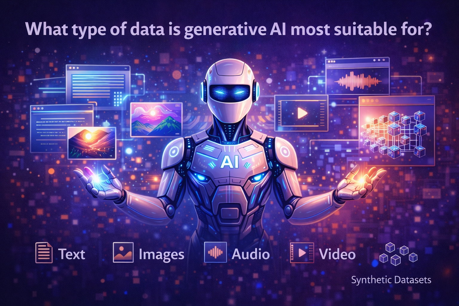 what type of data is generative ai most suitable for